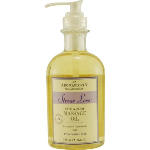 Stress Less Bath And Body Massage Oil 9 Oz Blend Of Lavender, Chamomile, And Sage By Aromafloria