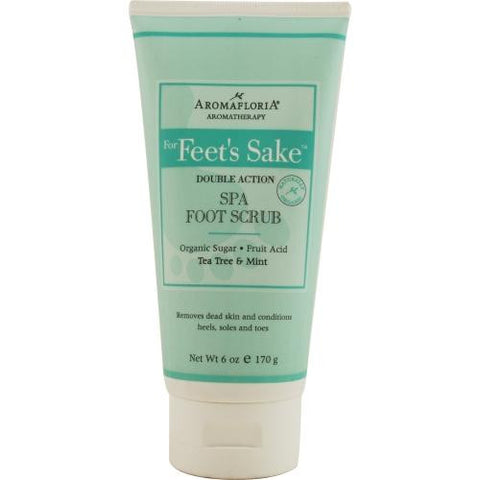 For Feet's Sake Double Action Spa Foot Scrub 6 Oz Blend Of Tea Tree And Mint By Aromafloria