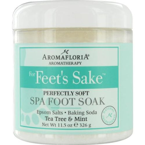 For Feet's Sake Perfectly Soft Spa Foot Soak Blend Of Tea Tree And Mint 11.5 Oz Jar By Aromafloria