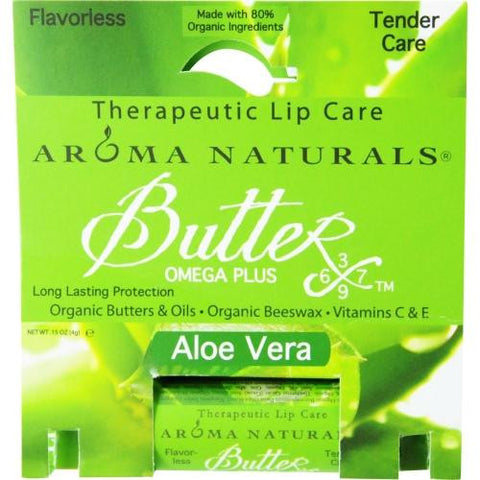Aloe Vera Aromatherapy Flavorless Tender Care Therapeutic Lip Balm .15 Oz By