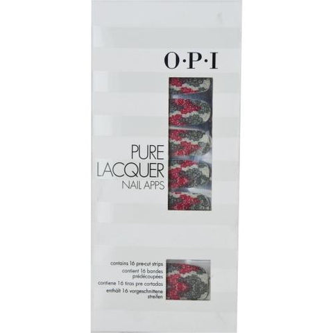 Opi Pure Lacquer Nail Apps--pink-silver Lace--16 Pre-cut Strips By Opi