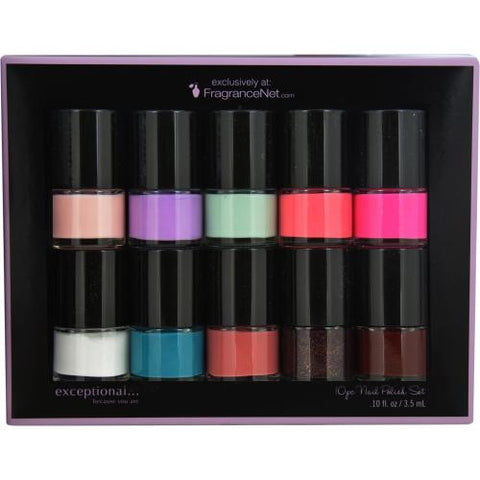 Exceptional-because You Are Set-10 Piece Mini Nail Polish Variety (each .10 Oz) By Exceptional Parfums