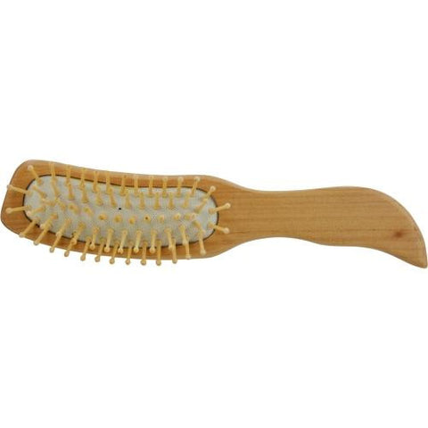 Spa Accessories Wood Bristle Hair Brush - Bamboo Purse Size By Spa Accessories