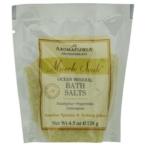 Muscle Soak Ocean Mineral Bath Salt Packet 4.5 Oz Eucalyptus, Peppermint, And Lemongrass By Aromafloria