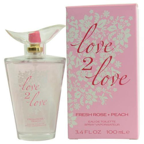 Love 2 Love By Love 2 Love Fresh Rose & Peach Edt Spray 3.4 Oz