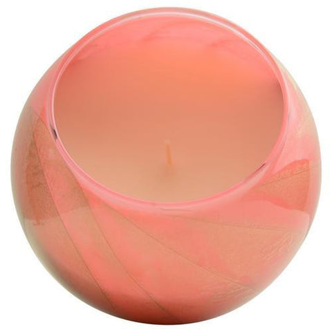 Coral Rose Candle Globe By