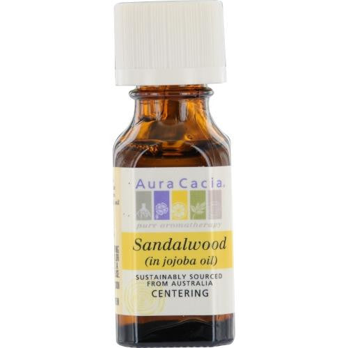 Essential Oils Aura Cacia Sandalwood In Jojoba Oil .5 Oz By Aura Cacia