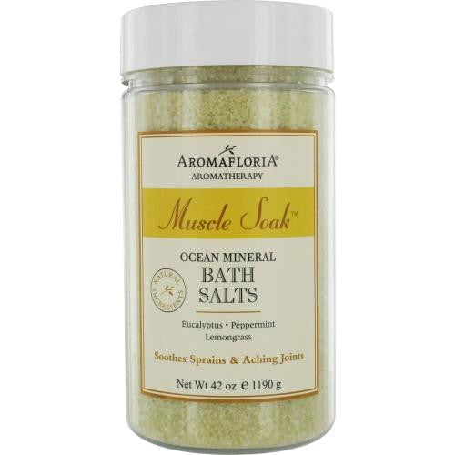 Muscle Soak Ocean Mineral Bath Salts 42 Oz Eucalyptus, Peppermint, And Lemongrass By Aromafloria