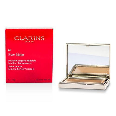 Clarins Ever Matte Shine Control Mineral Powder Compact - # 01 Transparent Light --10g-0.35oz By Clarins