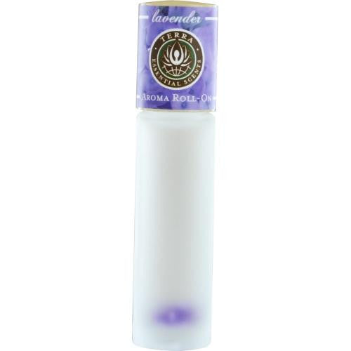 Essential Oils Terra Lavender Aroma Roll On - Essential Oils Of Lavender With Amethyst Gemstones In Jojoba Oil .33 Oz By Essential Oils Terra