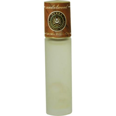 Essential Oils Terra Sandalwood Aroma Roll On - Essential Oils Of Sandalwood With Clear Quartz Gemstones In Jojoba Oil .33 Oz By Essential Oils Terra