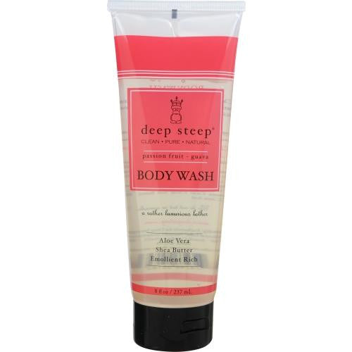 Deep Steep Passionfruit-guava Organic Shea Butter Body Wash 8 Oz By Deep Steep