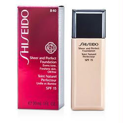 Shiseido Sheer & Perfect Foundation Spf 15 - # B40 Natural Fair Beige --30ml-1oz By Shiseido