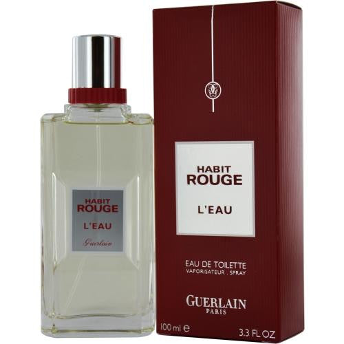 Habit Rouge L'eau By Guerlain Edt Spray 3.4 Oz