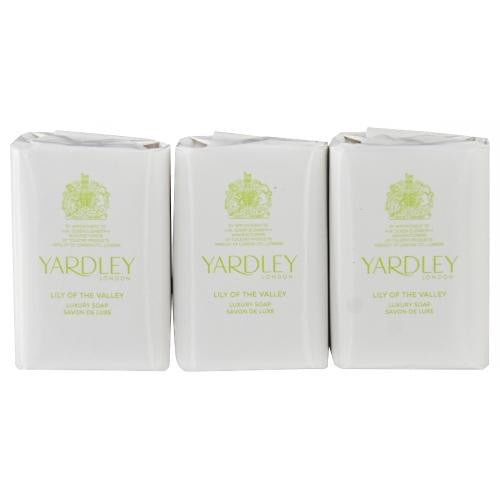 Yardley By Yardley Lily Of The Valley Luxury Soaps 3 X 3.5 Oz Each (new Packaging)