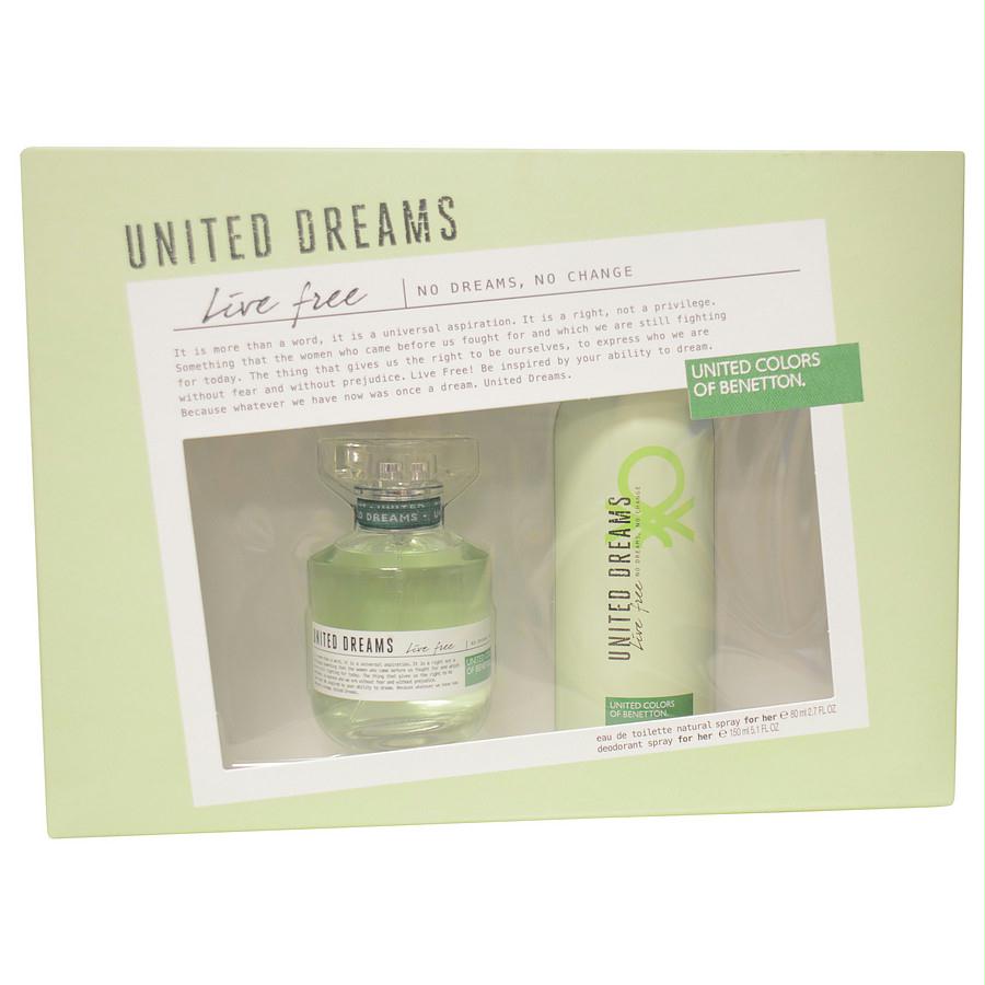 Benetton Gift Set Benetton United Dreams Live Free By Benetton