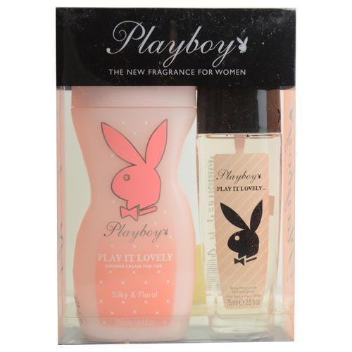 Playboy Play It Lovely By Playboy Shower Gel 8.4 Oz & Body Fragrance Spray 2.5 Oz