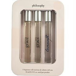 Philosophy Variety By Philosophy 3 Piece Variety With Amazing Grace & Loveswept & Pure Grace All Are Edt Rollerball 0.33 Oz