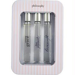 Philosophy Variety By Philosophy 3 Piece Variety With Amazing Grace & Live Joyously & Loveswept All Are Edt Rollerball 0.33 Oz