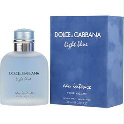 D & G Light Blue Eau Intense By Dolce & Gabbana Eau De Parfum Spray 3.3 Oz