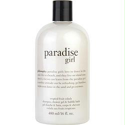 Paradise Girl Shampoo, Shower Gel & Bubble Bath - Tropical Fruit Colada --480ml-16oz